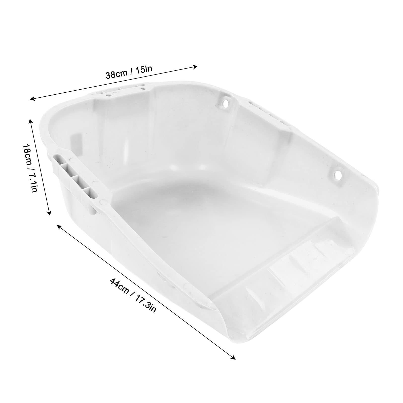 Yosoo Health Gear Recogedor de Alta Resistencia Plástico PP Recogedor Grande 44 X 38 X 18 Cm Doble Gran Capacidad Resistente Al Desgaste para Secado de Granos Cosecha de Cultivos Manejo de y (White)