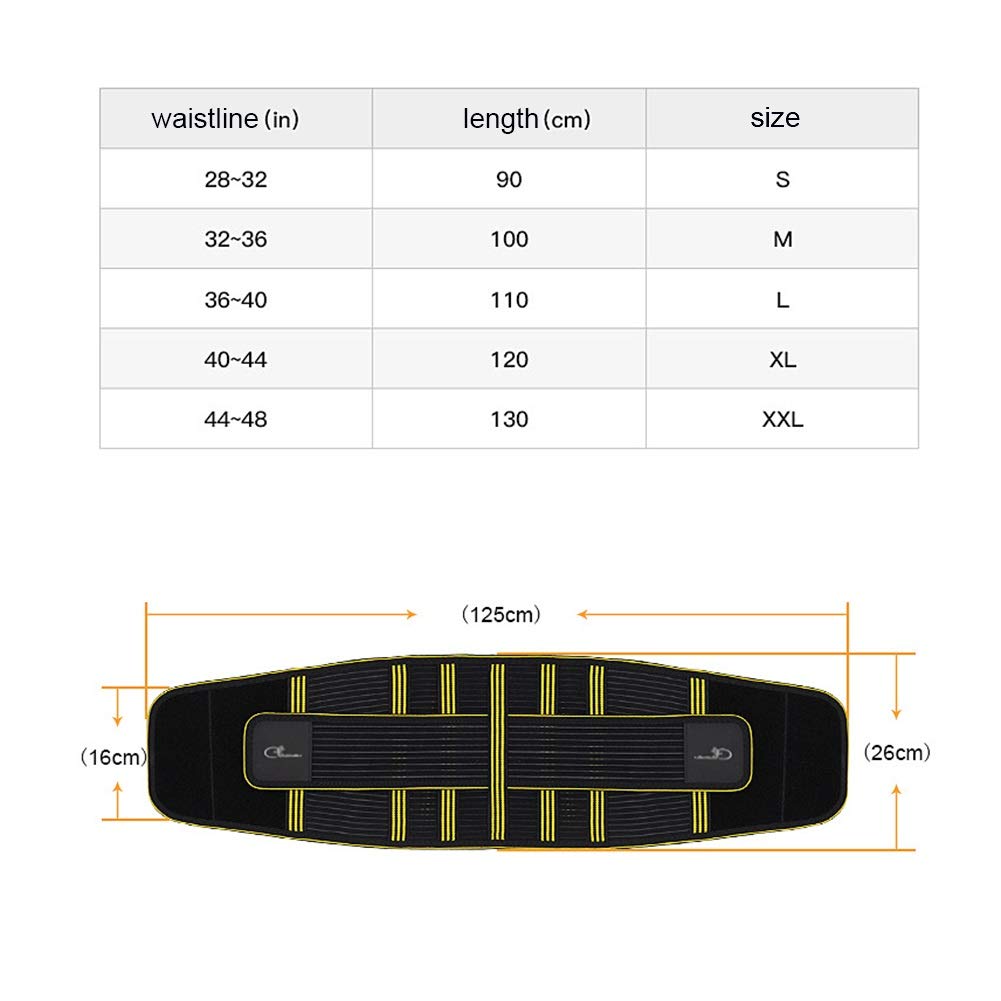Ceinture Soutien Lombaire, pour Hommes Femmes Sport & Travail Bas du Dos Douleur Le Soulagement,Respirant Soutien Décompression (Taille : XL)