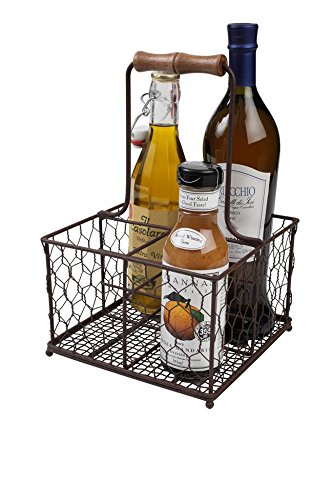 T&G Woodware Provence 4 Flessenhouder in Rustiek Bruin Wireware, Hout, 6 - Afbeelding 3