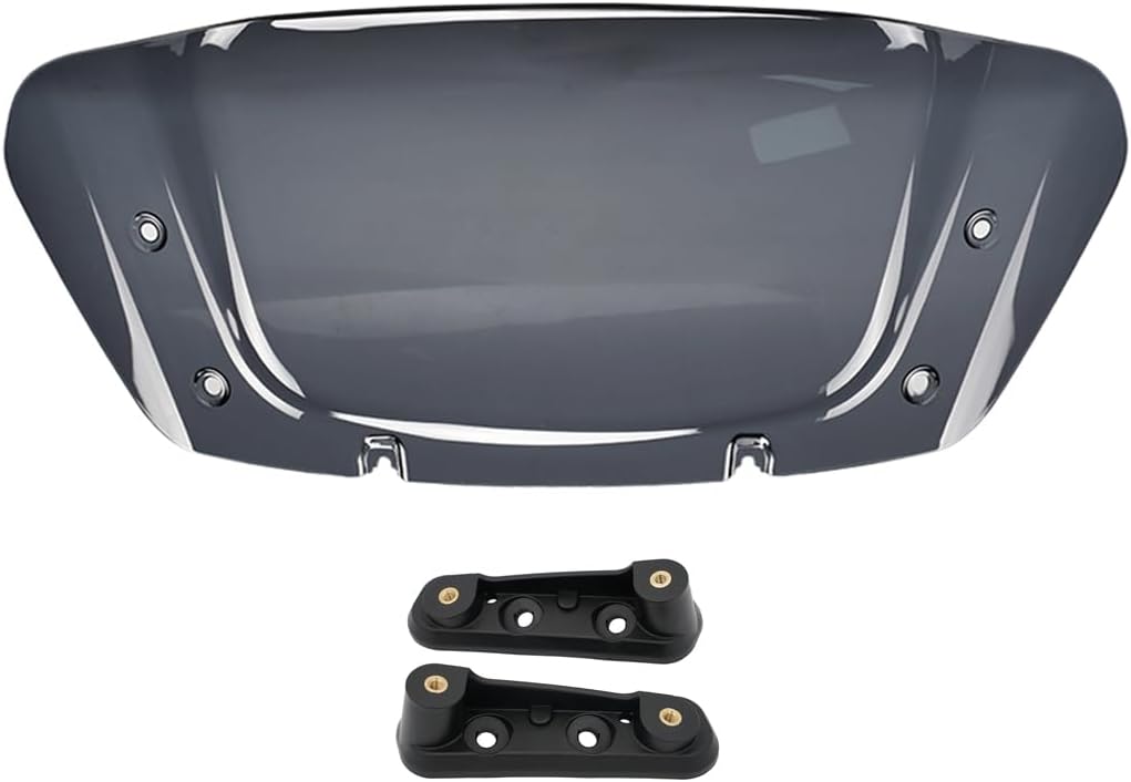 10" Smoke Wave Windshield Windscreen Wind Splitter Fit for Harley Davidson CVO Street Glide FLHXSE 2023-2024, Street Glide FLHX 2024-up (Smoke)