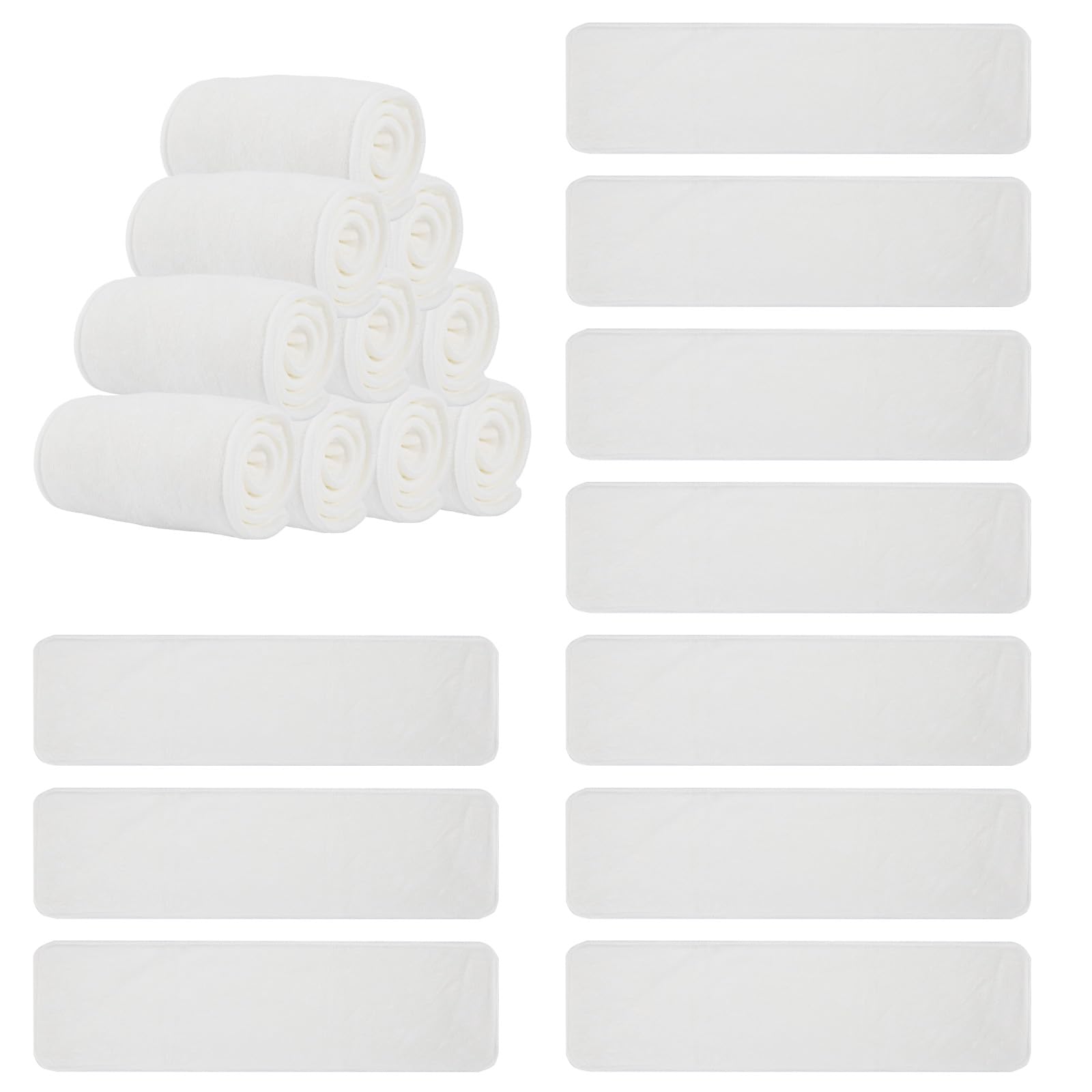 Photo 1 of 10 Pack Adult Cloth Diaper Inserts,5-Layer 8.1x18.9 in Absorbent Liners