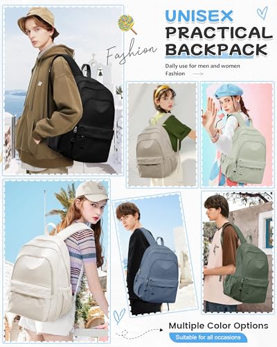 Black Backpack for School, High School Bookbag Back Pack for Teens Girls Boys, Lightweight College Backpack Bookbag for Women Men, Simple Casual Daypack Backpack Mochilas Escolares para Adolescentes2