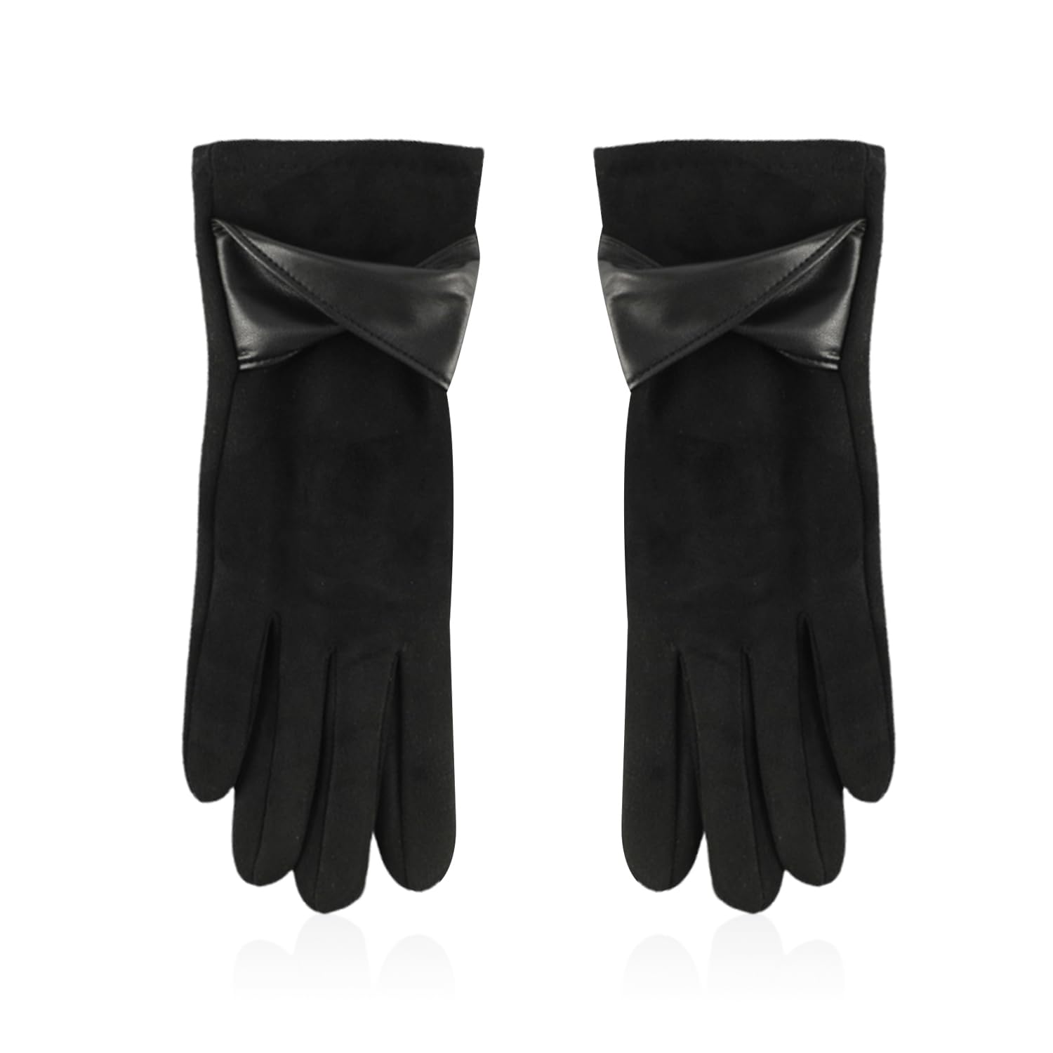 CYNOSURETECH 1 Pair Of Winter Gloves For Women, Touch Screen Gloves, Ele Simple Gloves, Warm Gloves (Black)
