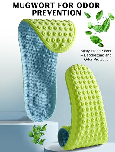 Image of 4D Cloud Soles Insoles for Men and Women,Soft Shock Absorption Massage Insoles -Comfort Sports Shoe Inserts Arch Support Insoles, Work Boot Shoe Insole (Blue, X Men 10~11 /Women 11.5)
