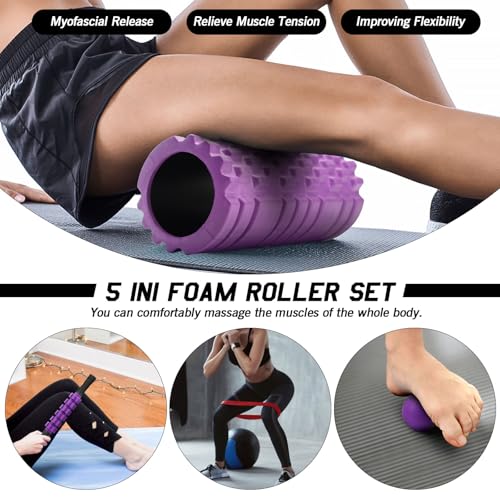 5-in-1-Foam-Roller-Set-Trigger-Point-Foam-Roller-Patented-Massage-Roller-Stick-Massage-Ball-Stretching-Strap-for-Deep-Tissue-Massager-for-Muscle-Pilates-Yoga-Whole-Body