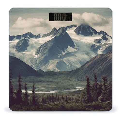 Báscula digital de baño alta precisión Alaska Mountains miniatura 1