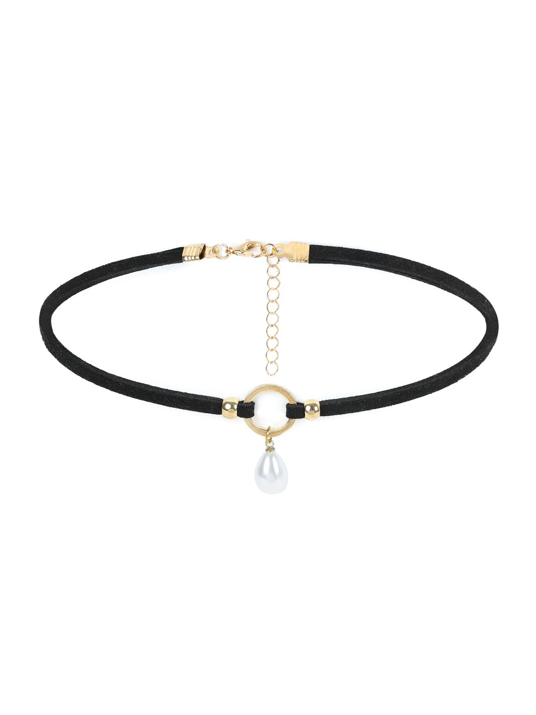El Regalo 1PC Cute & Fancy Black Faux Choker Collar Necklace with Charms for Girls & Women (Pearl Drop Choker) (B0D6RFRYD5) Amazon Price History, Amazon Price Tracker