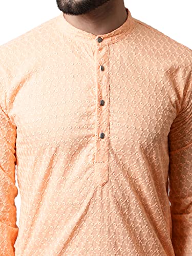 Image of Jompers Men's Regular Fit Cotton Embroidered Kurta Set