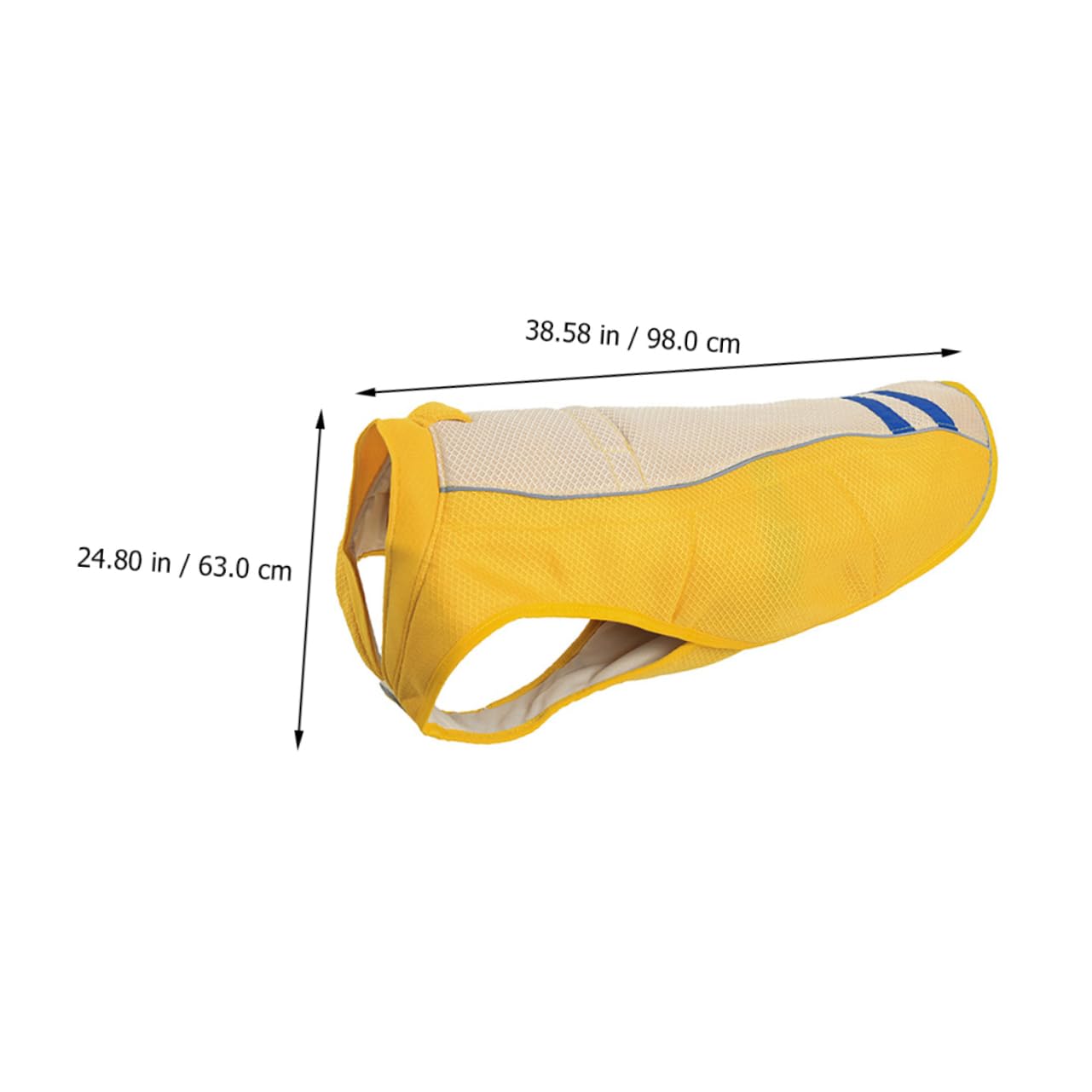 Gilet Rafraîchissant pour Chien Anti-surchauffe Jaune XL Polyester | Usage Quotidien et Défilés D’été, Pratique pour Animaux Domestiques, Coupe Adaptée aux Chiens