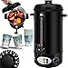 Produktbild KESSER® Glühweinkessel 8L Edelstahl Inkl. 10x Becher Glühweinkocher mit Thermostat Glühweinautomat Heißgetränkeautomat Wasserkocher Heißwasserspender Einkochautomat Füllstandanzeige Zapfhahn Schwarz