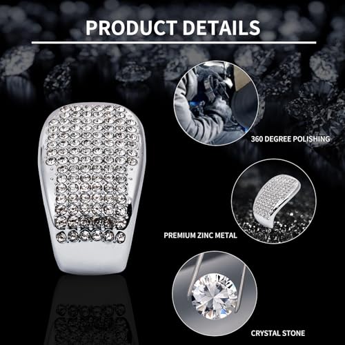 Image of Bling for Honda Car Accessory Gearbox Shift Cover Fit for 11th Gen Honda Accord Civic CR-V 2024. (Silver 5)