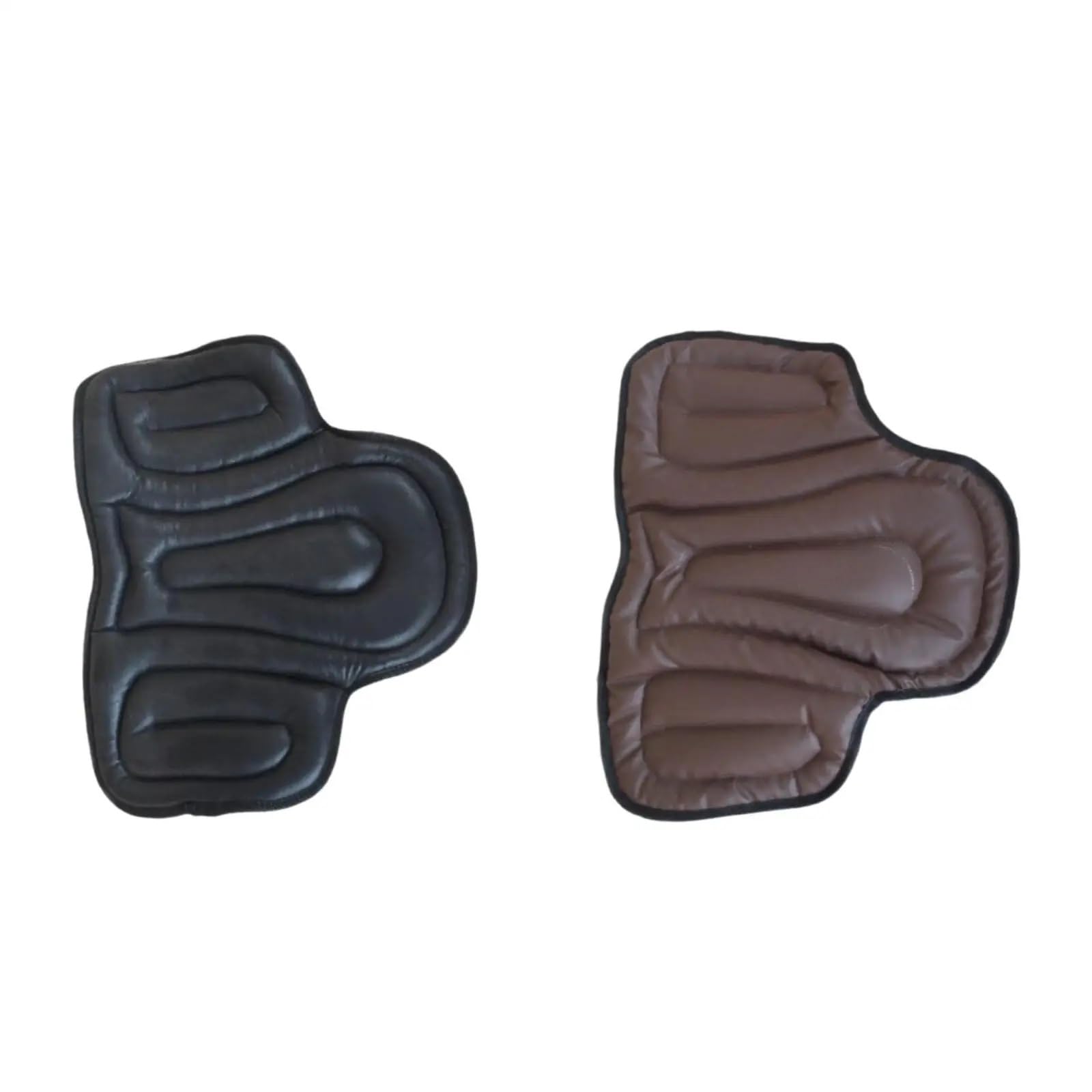 Podkładka pod siodło do jazdy konnej, Czaprak dla konia Wielokolorowa, pikowana skóra PU do ujeżdżenia(Black)