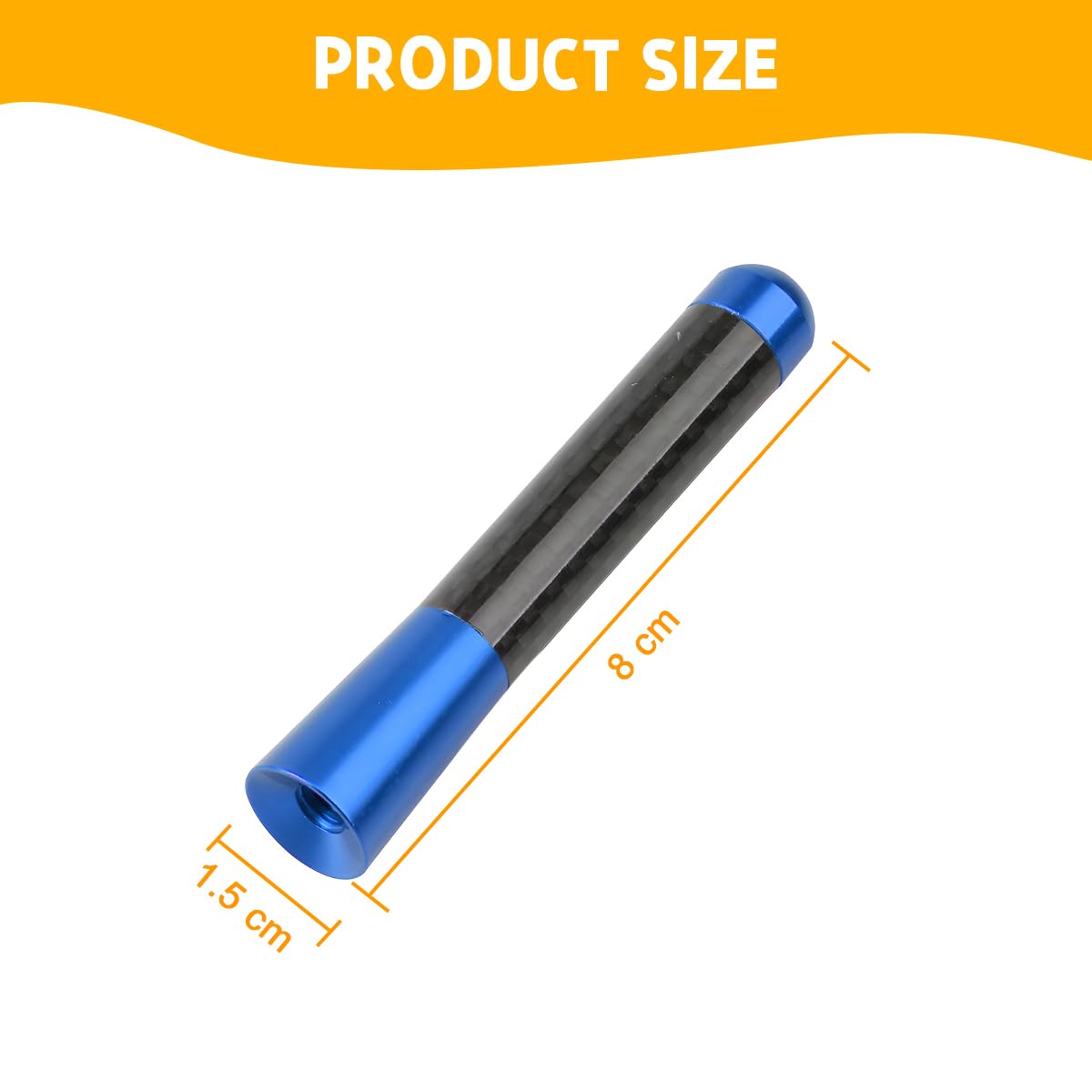 ANTENNA AUTO VEICOLO in alluminio topper per antenne auto riconversione accessori EUR 8,31
