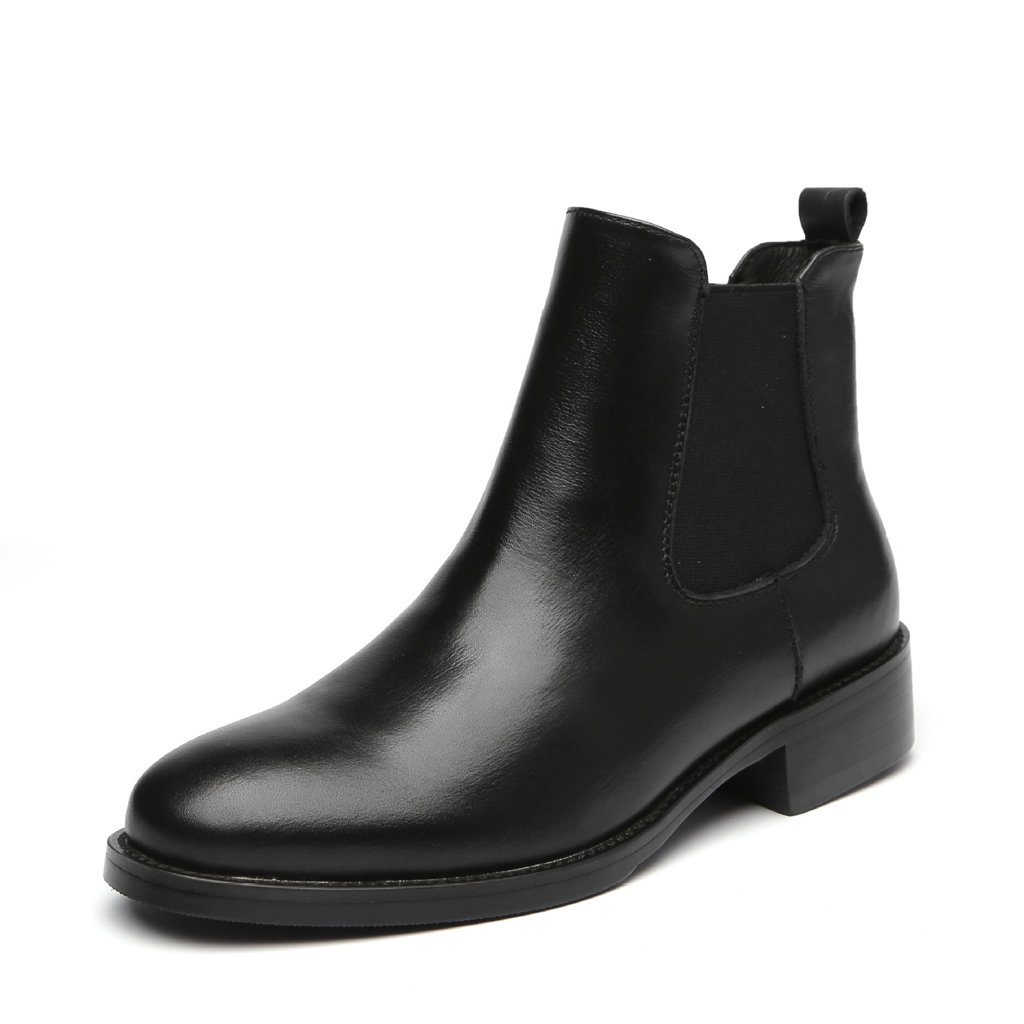 Placck 本革ショートブーツ(ブラック 23.0cm)