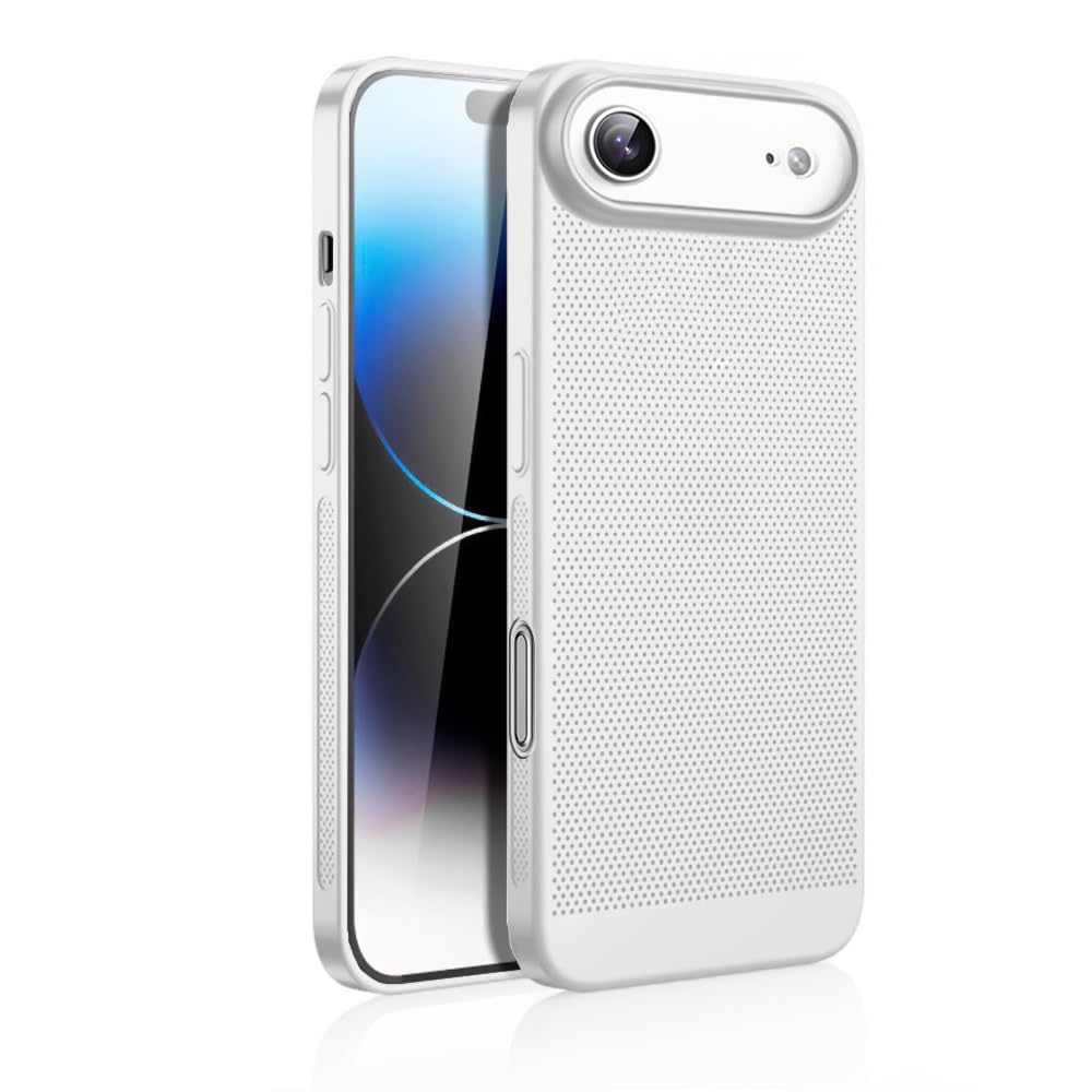 Dl3 Mobilak Case For iPhone 17 Air Heat Dissipation Case with Built-in Camera Lens Protector Slim Fit Breathable Cooling Anti-Fingerprint Hard PC Back Shockproof Cover