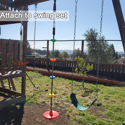 AMYESE Swing Spins - 360°Spinner Swing for Kids Boys Girls Indoor Outdoor Twister Activity, Flip Swings Toy for Children Teens Exercise, Build Body Strength, Basement Playground Backyard Fun, Blue - image 3