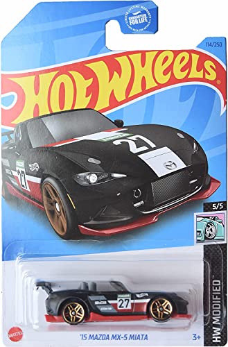 Hot Wheels Mazda MX-5 Miata escala 1:64 Negro miniatura 1