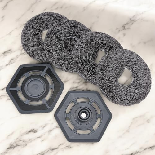 Image of Mop Pad Holder Replacement for Ecovacs Yeedi Mop Station Vacuum Cleaner, Pad Plate Accessories and Water Tank Cleaning Cloth Part (Gray)