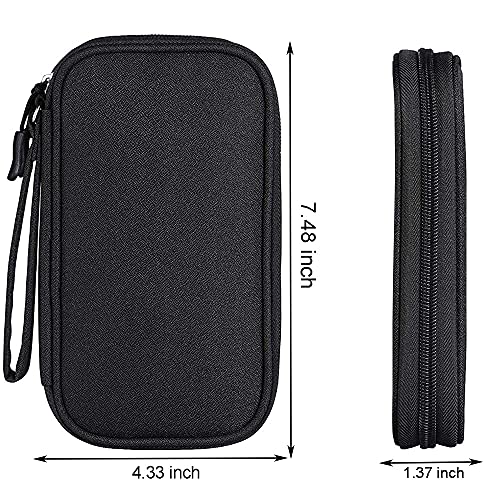 Electronics Accessories Bag / Electronic Organizer Case, Durable Small Electronics Accessories Storage Bag for Various USB, Cables, Hard Drive, Phone, Cords and Power Travel Gadget Carry Bag, Black - Thumbnail 2