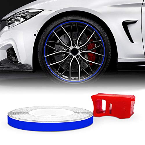 Quattroerre 10355 Reflective Adhesive Strips for Car Circles, Blue, 5 mm x 6 metres
