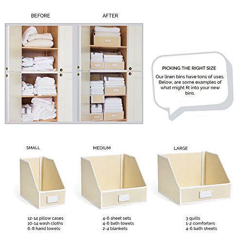 Great Useful Stuff Linen Closet Storage Organize Bins for Sheets