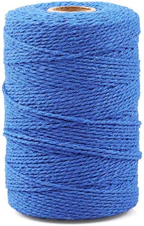200M Grey Cotton String Twine 2MM Grey Craft String for Gift Wrapping Gardening