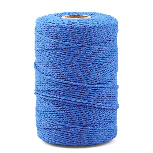 jijAcraft Corda azul, barbante de padeiro de 2 mm, cordão de 2 mm para artesanato DIY, decoração de