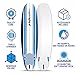 Wavestorm Classic Soft Top Foam 7' Surfboard for Beginners and All Surfing Levels Complete Set Includes Leash and Multiple Fins Heat Laminated, Blue Pinline