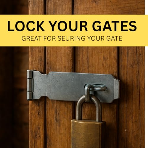 Image of DOVETAIL 6 inch (15.24 cm) Galvanized Pad Bolt Hasp | Easy Installation with Included Screws | Suitable for Gates & Cabinets | Rust-Resistant | Versatile Security Solution