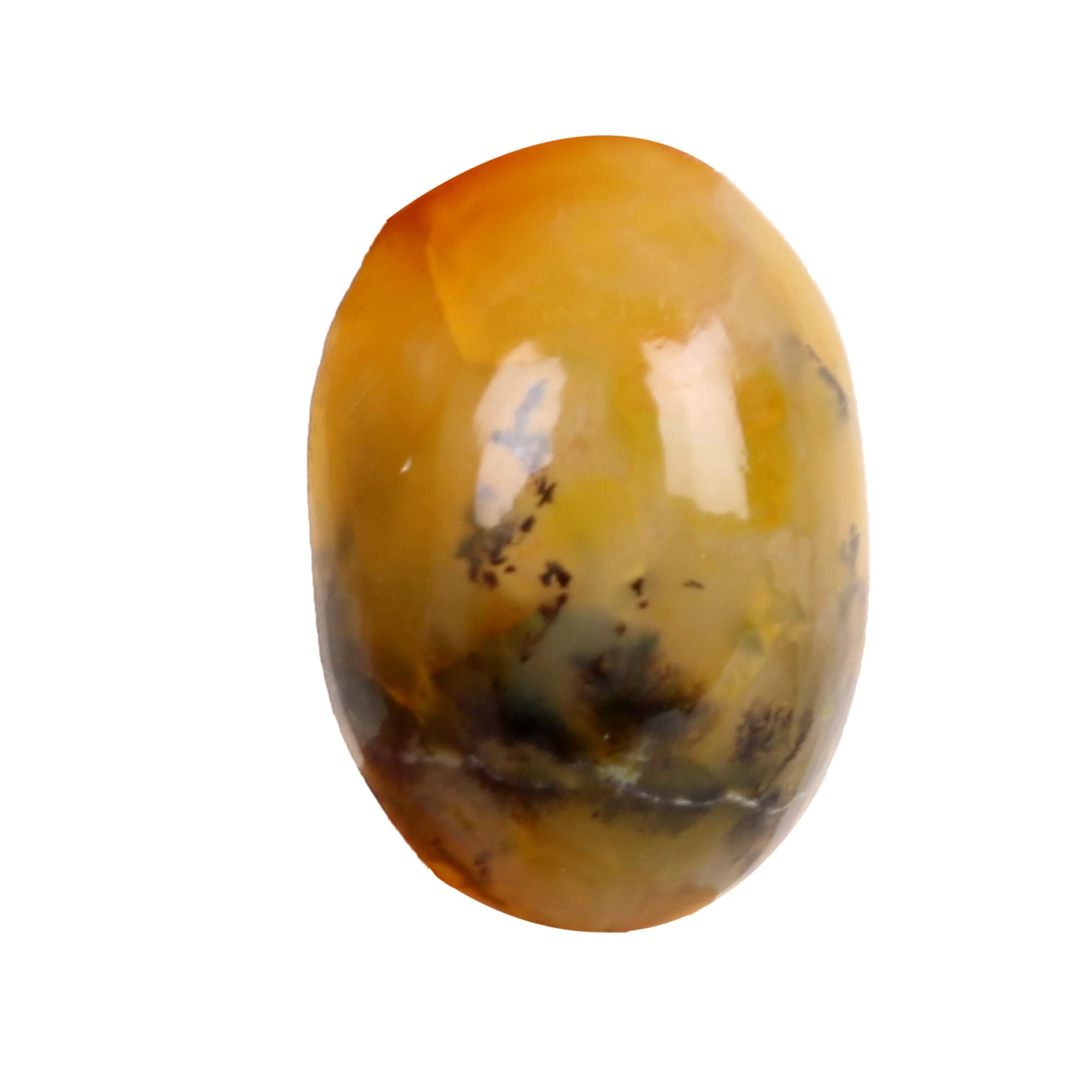 REAL-GEMS5 Ct. Natural Royal Black Feather Agate Cabochon Oval Shape Loose Gemstone For Jewelry AXB-757, Small, Gemstone, agate