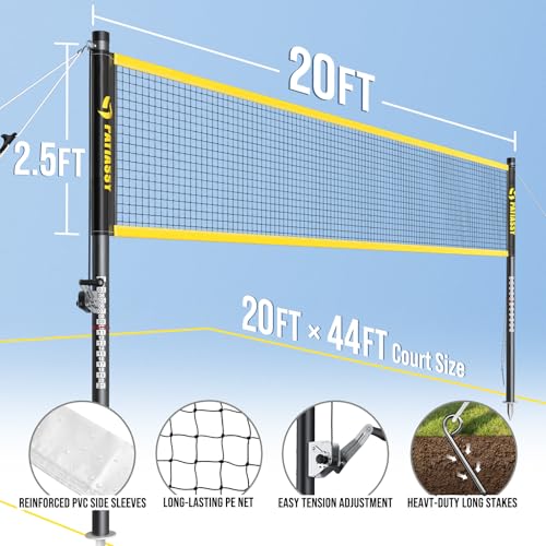 Image of Professional Badminton Set with Carbon Aluminum Badminton Rackets Set of 4, Outdoor Portable Badminton Net with Winch System, 4 Nylon Badminton Shuttlecocks and Bag