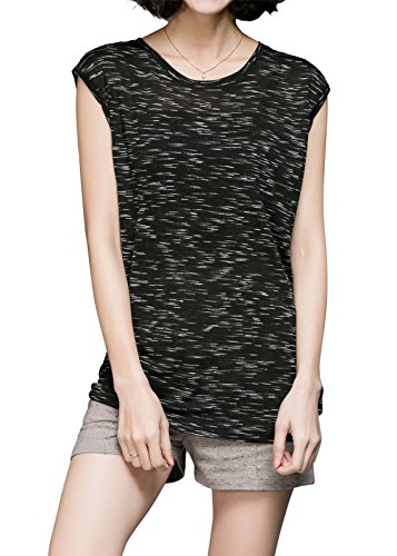 Luna et Margarita Sport Chic Jacquard Camiseta sin Mangas Negra para Mujer tamaño 36