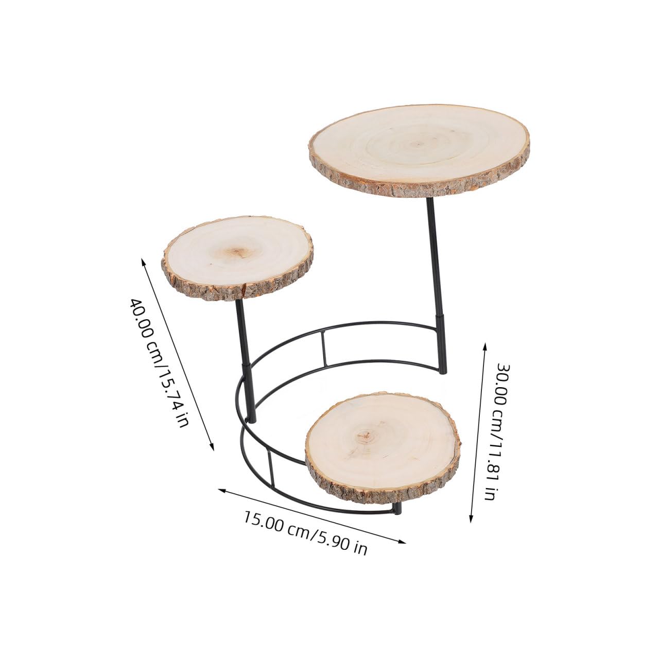 PRETYZOOM Kuchen Etagere Aus Holz Mehrstufiger Dessertständer Für Hochzeiten Geburtstage Und Partys 53.00 X 40.00 X 35.00 cm Als Servierregal Und Dekoration