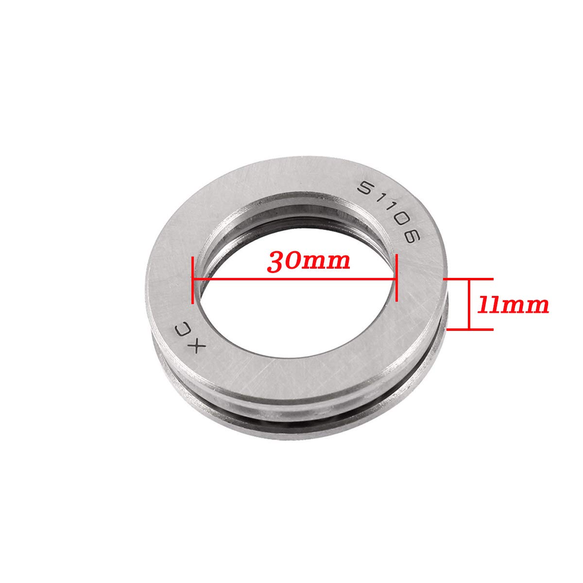 Amazon | XMHF 51106 ベアリング フラットシート 単一方向 スチール