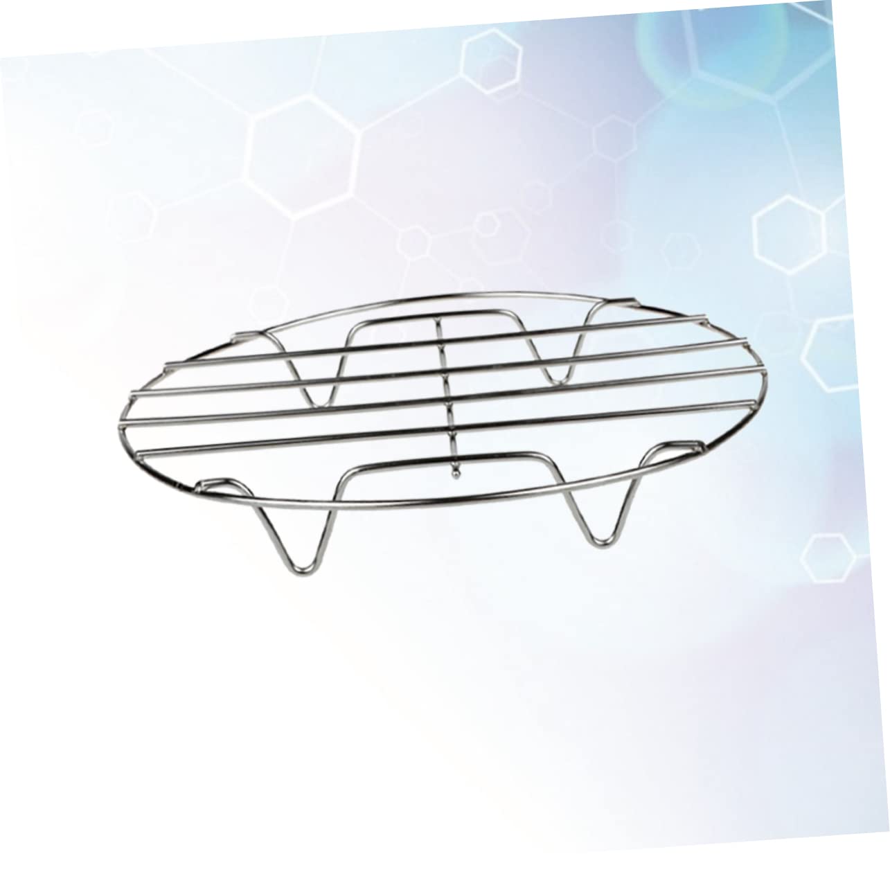 Ciieeo 3Pcs Stainless Steel Round Rack for Cooking Stand Fits Pots and Pans for Healthy Food Steaming Silver Finish