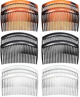 12 Pieces French Side Combs Plastic Twist Comb Strong Hold Hair Clips Accessories for Girls Women (23 Teeth)