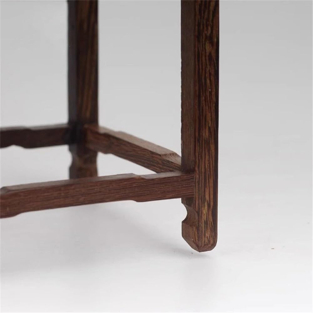 Support à bonsaï Tabouret carré en forme de vase Bonsaï, support à thé en bois, décoration for la maison et le bureau(Grand)