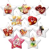 ShellKingdom Fillable Ornament Ball, Clear Transparent Ball & Plastic DIY Bauble Ball for Home/Wedding/Party/Tree/Craft/Christmas/Xmas Decoration/Soap Bath Bomb 10PCS（Star）