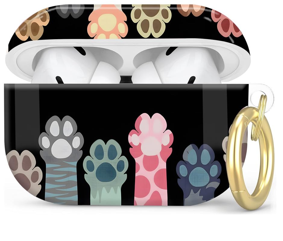 Compatible with AirPod Pro 2nd/1st Generation Case Cover with Key Chain,Full Protective Shockproof Wireless Headphone Case for Airpod Pro 2023/2022/