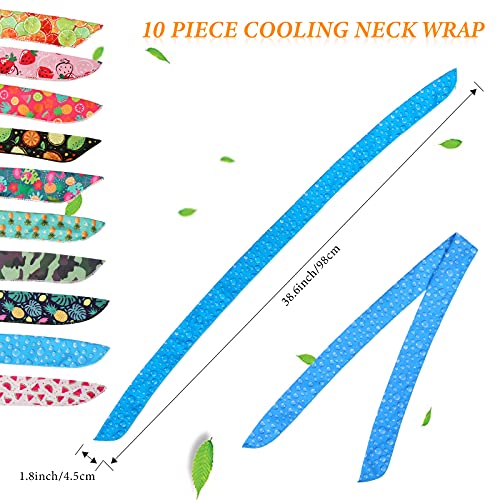 10 Pieces Ice Cooling Scarf Cool Scarf Neck Wrap Bandana Ice Scarf Cooling Scarf Wrap Cooling Neck Scarf Ice Scarf Neck Wrap Summer Neck Wrap Bandana Cooling Scarf for Neck Summer Outdoor Activities3
