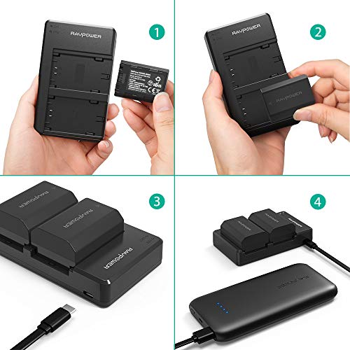 NP-FZ100 RAVPower [Upgraded] Camera Batteries Charger Set for Firmware 2.0 Sony Alpha A7 III Battery A7R III A9 Alpha 9 A7R3 a6600 a7R IV Alpha a9 II Alpha 9R A9R Alpha 9S (2-Pack, 2040mAh) - Thumbnail 7