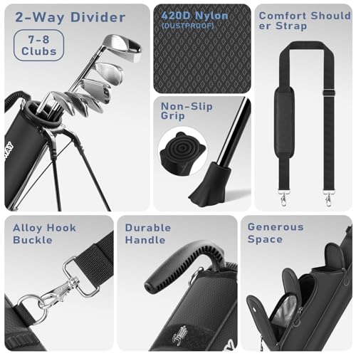 Findway Golf Stand Bag review — Upgraded Small Golf Bag for Range, Par 3 & Executive Rounds Image 4