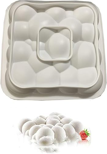Miniatura 2 de Molde de silicona 3D Bubbles Sky Cloud para tartas, molde de silicona para hornear, no pegajoso, decoración de pasteles para mousse, brownie de