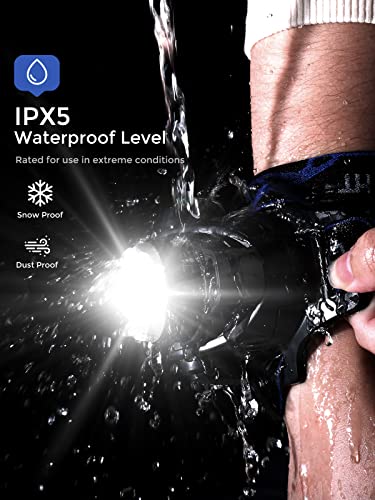 Rechargeable-Headlamp1500-Lumen-High-Bright-Zoom-LED-Head-LampLarge-Battery-Powered-Waterproof-Headband-Lamp-with-4-Modes-and-Adjustable-Headband-Perfect-For-Outdoor-CampingRunningCyclingClimbing