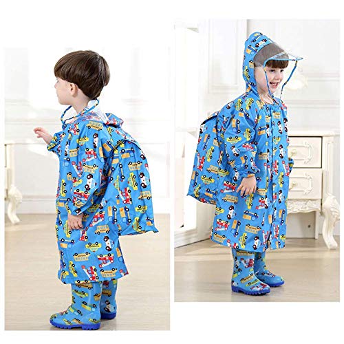 Kids Girls Boys Ponchos with Hood Coverall Suit Lightweight Long Sleeve Toddler Rain Jacket Mudproof4