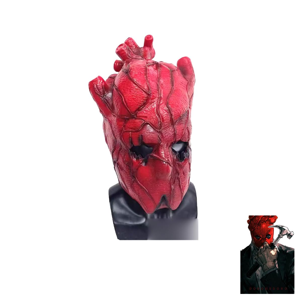 Amazon.co.jp: ドロヘドロ 仮面 カイマン 心 しん お面 コスプレ道具