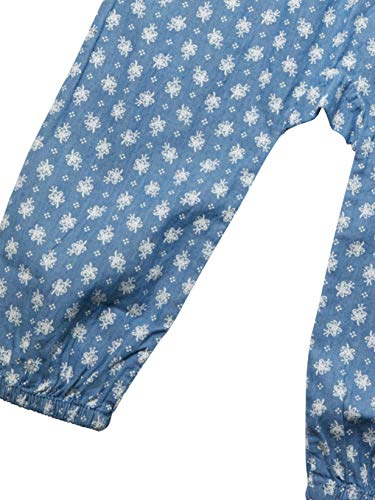 Macacão Florzinhas, Tip Top, Meninas, Azul (Azul Claro), 3T