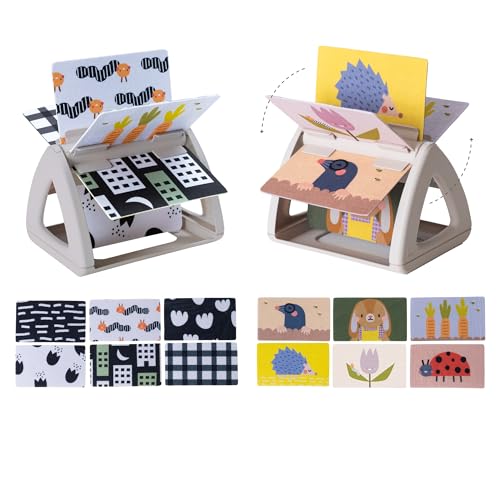 Image of Taf Toys Infant Tummy-time High Contrast rattling Activity Book with Art Cards for Baby, Baby Product for Newborn Educational Toys for 3 Essentials Developmental Learning Stages
