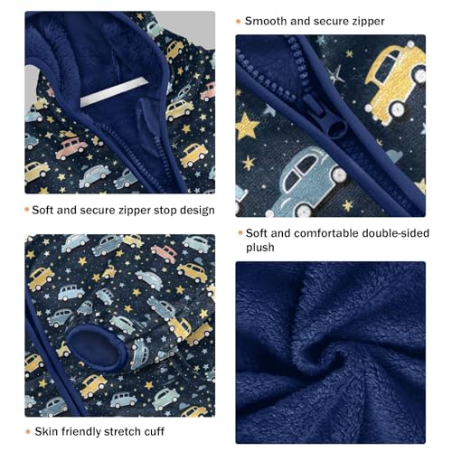 Cute Car Star Boys Fleece Coat,Children's Zip-Up Hoodie Jacket,Baby Warm Fashion Outerwear 3-10T,A1132933