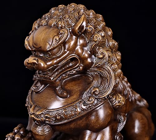 Estatuas guardianes Fu Foo Dogs grandes de resina miniatura 3